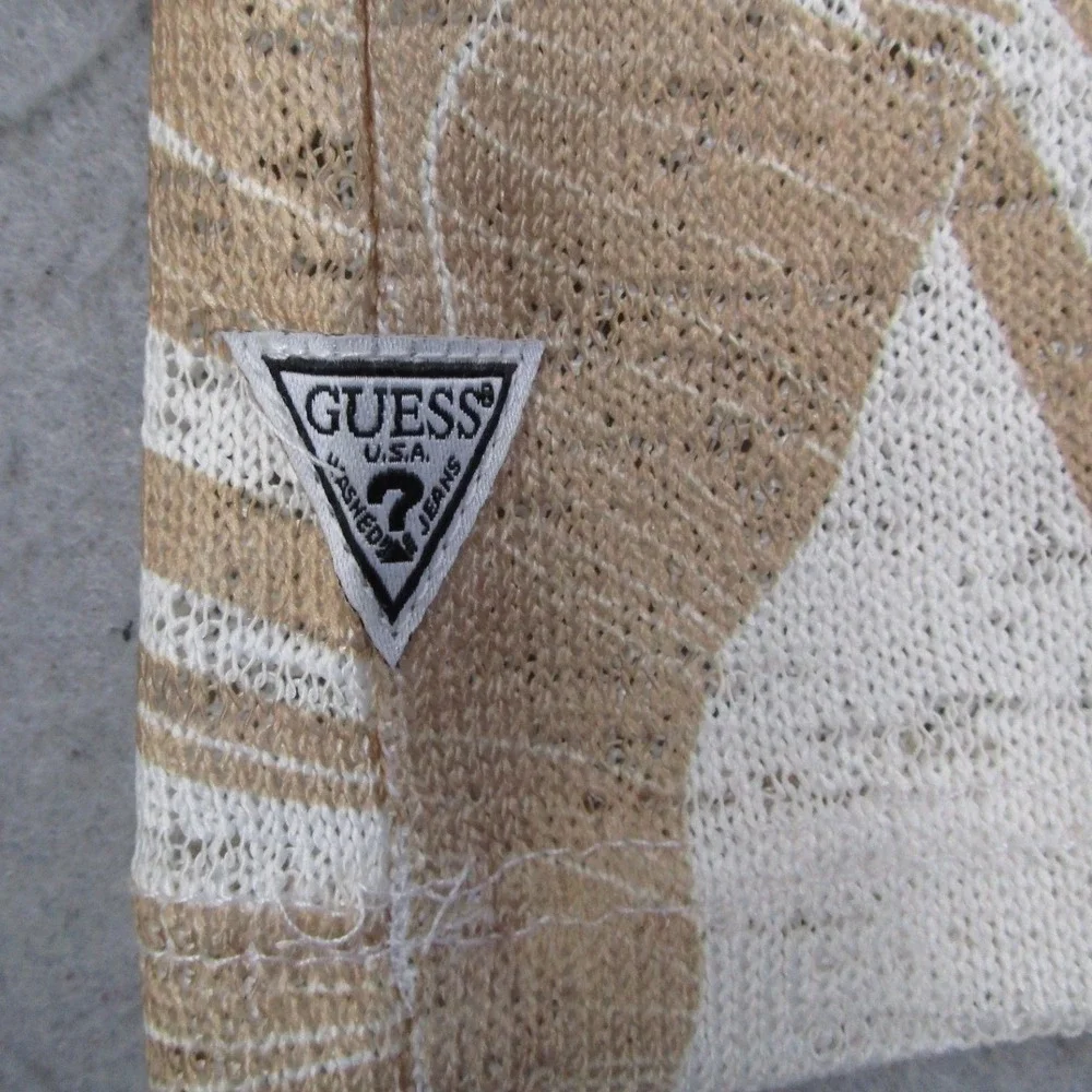 Guess Mens Baja Palm Pearl White Gauze Crew T-Shirt M4YP29KCA50 Size Medium - Picture 6 of 10